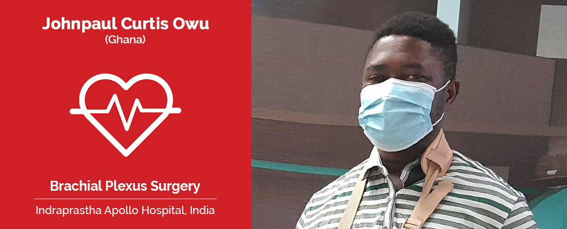 Mr. Owu Underwent Brachial Plexus Surgery at Indraprastha Apollo Hospital in Delhi, India