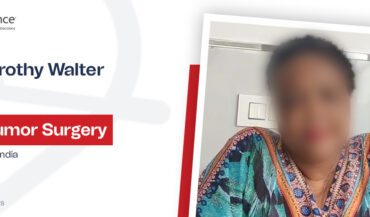 Mme Dorothy Walter a subi un traitement pour une tumeur cérébrale à l'hôpital Fortis Shalimar Bagh, New Delhi, Inde